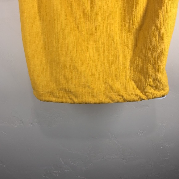 Texture & Thread Madewell yellow tie front top size medium - Picture 9 of 11
